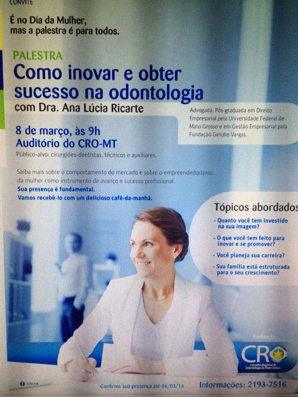 Dra Ana LÃºcia palestrarÃ¡ no dia das Mulheres